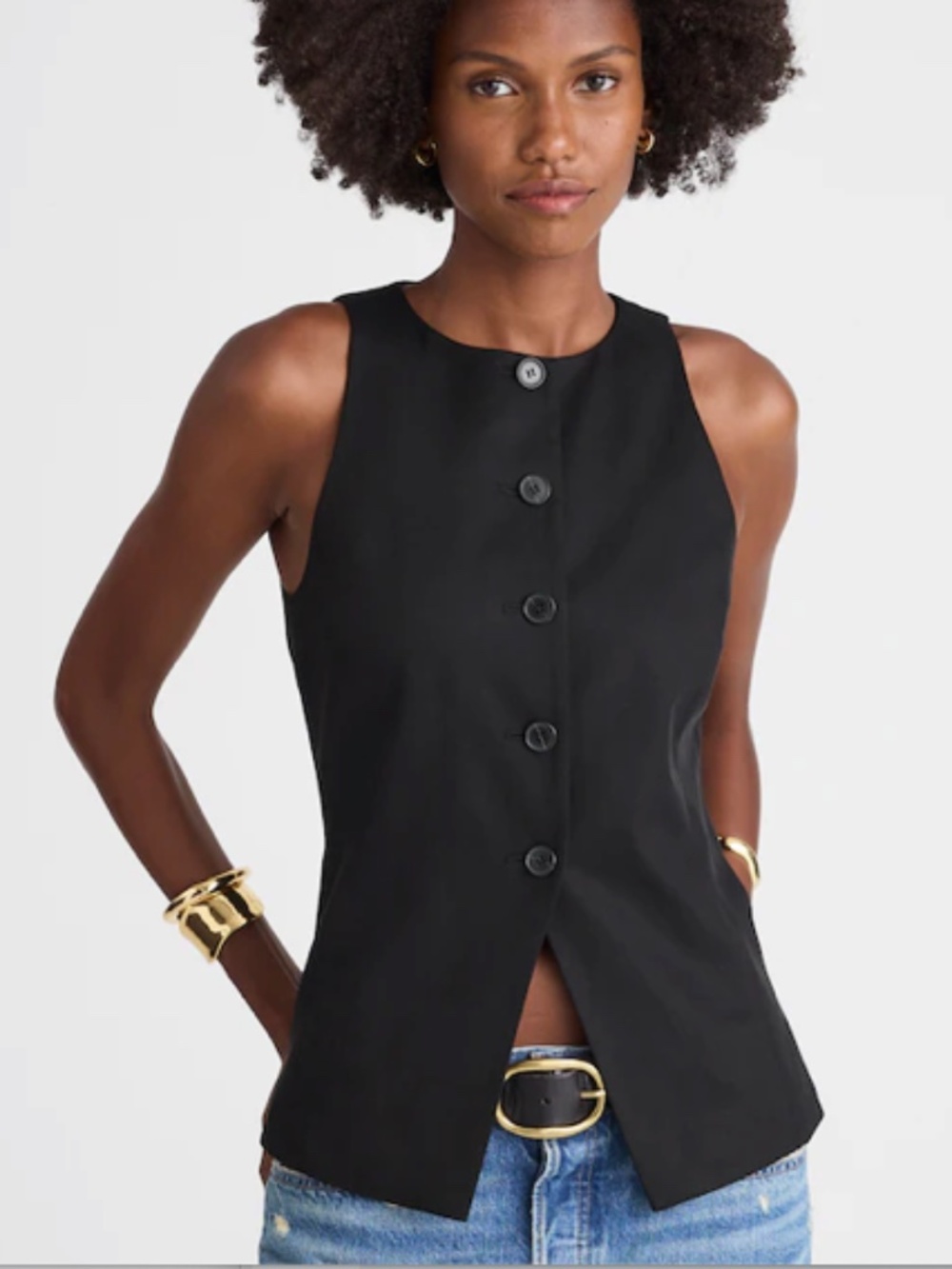 Madewell Crewneck Cutaway Vest - Like New!!